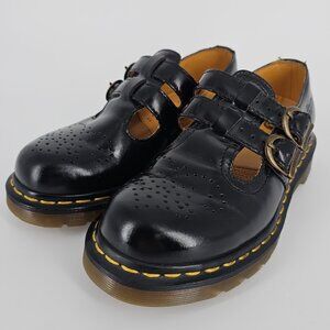 Doc Dr. Martens 12916 Mary Jane Black Leather Double Buckle Women's Size US 5